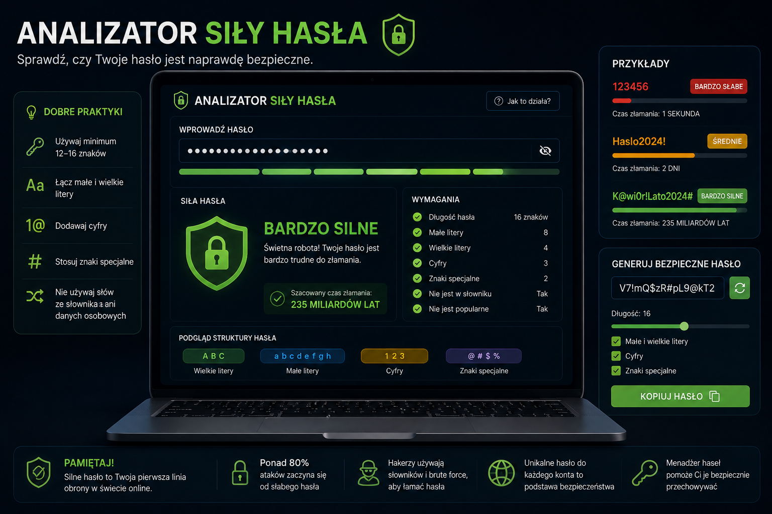 Projekt analizatora siły hasła